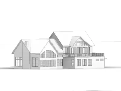 Revit Model wood House 3D model