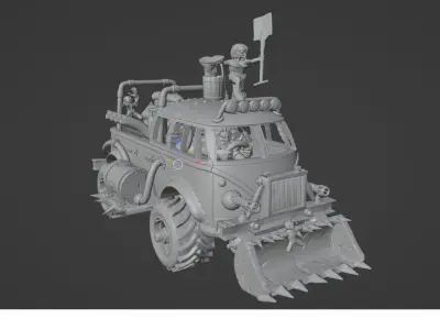 Road Rage RR-007 Mad Max style 3D printable models Free 3D print model