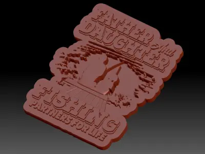 Father and Daughter 3D print model