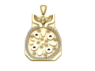 JOYALUKKAS GOLD PENDANT 3D PRINTABLE MODEL  3D print model