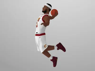 Lebron James ready for full color 3D printing  3D print model