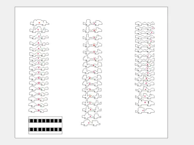Parametric Wavy Wooden Wall Decor 22 - wood cutting machines 3D model