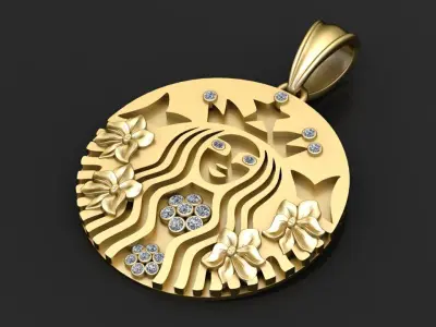 Starbucks pendant 3D   3D print model