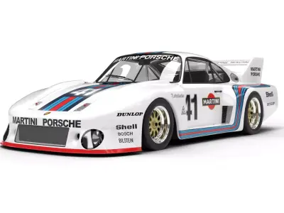 Porsche 935 1977 Martini Racing 3d model 3D model