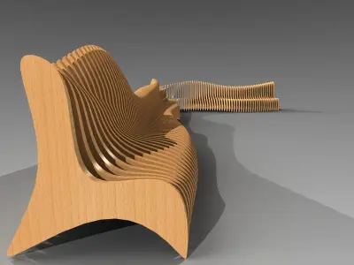 Bionics bench variant 2 3D model