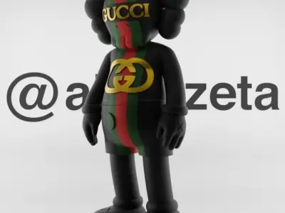 Kaws GUCCI Textured Low-poly 3D model
