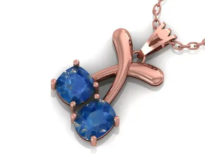 Pendant Necklace 3D print model 7
