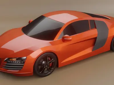 Audi R8 3D model 11
