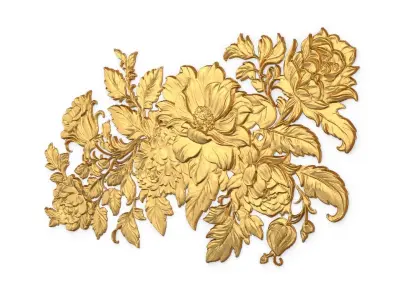 Classic carved decor ornament 413 3D model
