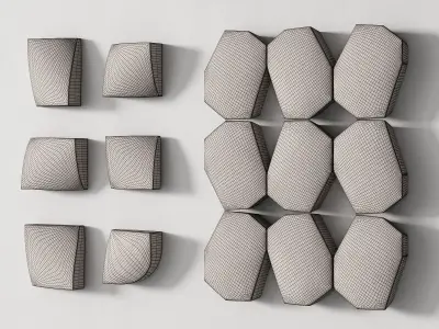 354 decorative wall art 20 minimal classic metal artwork 03 3D model