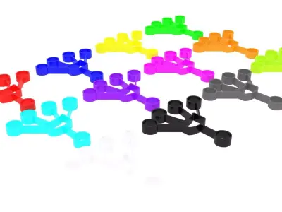 Rubber Finger Grippers Set 3D model