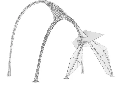 Flamingo sculpture 3D model