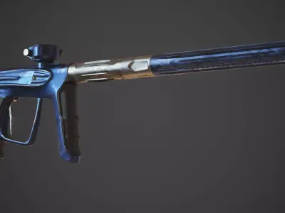 Paintball marker Low-poly 3D model