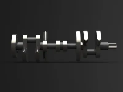 Crankshaft V8 cross-plane 3D model