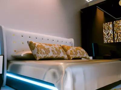 Luxury Modern Bedroom - 3D Interior Model 3D model