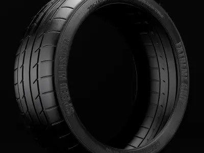Sport Car Tyre 3d Model 3D model