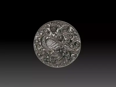 Peacock 3D STL model for cnc curving and 3D printing 3D print model