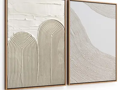 Plaster Two Frame D-12 Low-poly 3D model