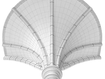 Throne Room Pillar Ceiling Side 3D model