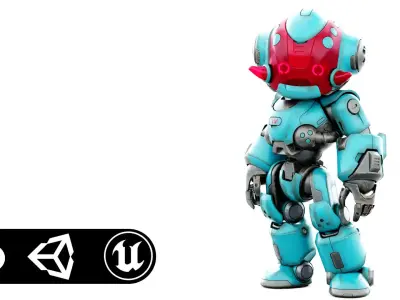 ROBO ZERO-M  Rigged for Unreal Engine - Unity - MIXAMO 3D model
