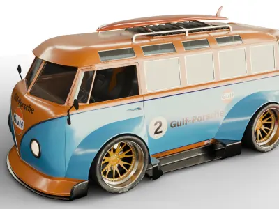 volkswagen 21 windows 3D model