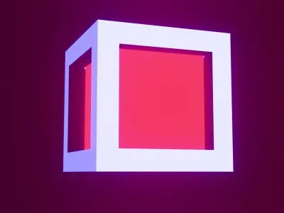 Glowing Cube 3D model