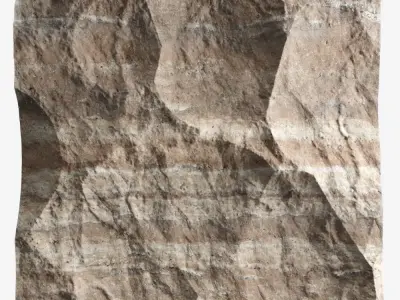 397-RockPanel piece of rock 3D model