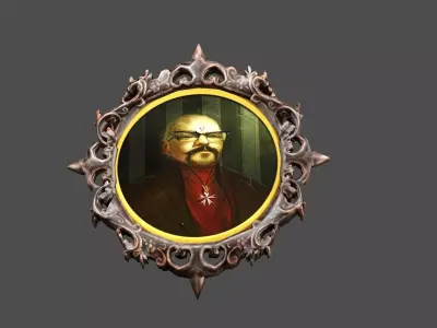 French Old Photo Frame 05 Low-Poly 3D Model Low-poly 3D model