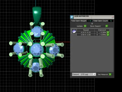 VANDANA GEMS PENDANT 3D PRINTABLE MODEL 3D print model