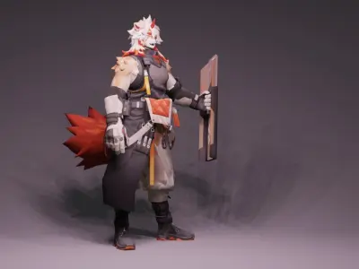 Anime Character - Hung 3D model