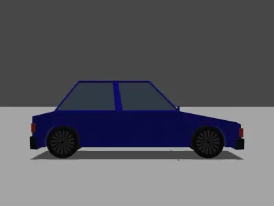Lowpoly Simple Car Free low-poly 3D model