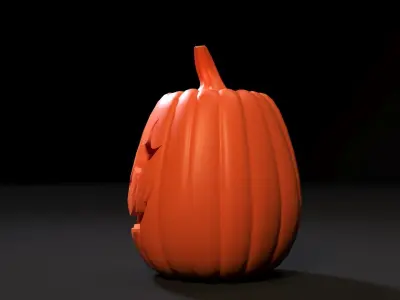 Scary halloween pumpkin 3D print model