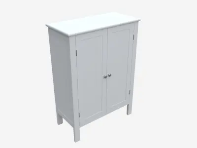 Dresser bathroom cabinet with two doors 3D model