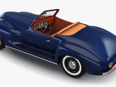 Generic Cabriolet Retro Car M 1 3D model