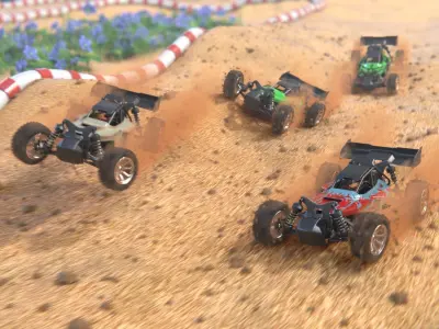 RC Car Rigged 3D model