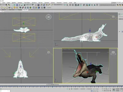 Animated Rigged Crocodile 3D model