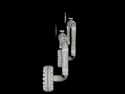 Industrial Gas Pipes m4 3D model
