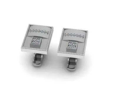 Diamonds Cufflinks For Men Ready To Print  3D print model