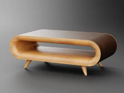 hollow coffee table Low-poly 3D model