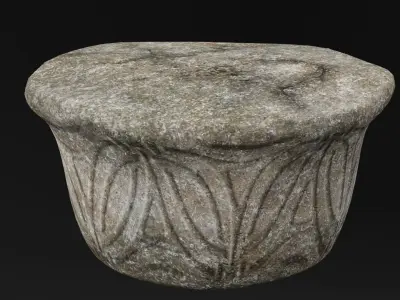 Greek Column Top Low-poly 3D model