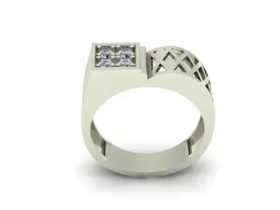 man ring 3D print model 12