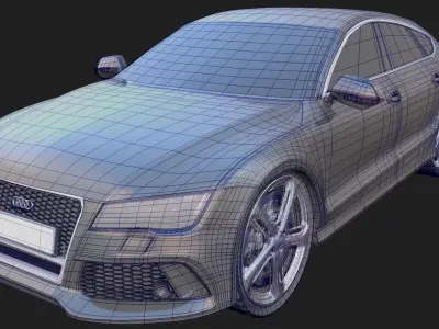 Audi RS7- MAYA - ARNOLD 3D model