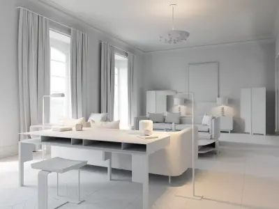 Luxury London Appartment Low-poly 3D model