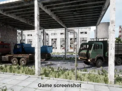 Industrial Trucks Low-poly 3D model