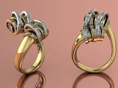 Luxury Ring Gold 3D print model purchase