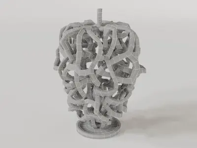 Interior decoration grapes art sculpture Low-poly 3D model