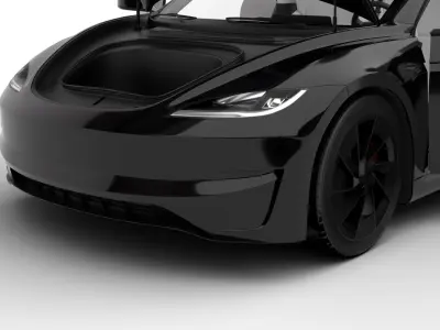Tesla Model 3 Perfomance 2024 HQ 3d model 3D model