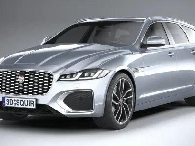 Jaguar XF Wagon 2021 3D model