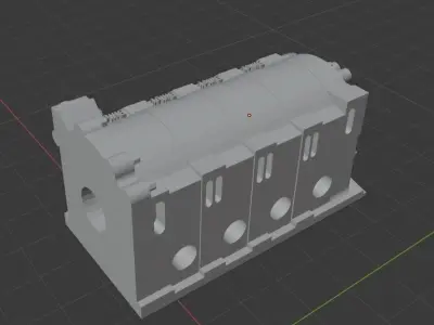 Billet style 26b engine block  3D print model