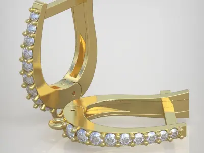 Earring model 242 3D printable model 3D print model
